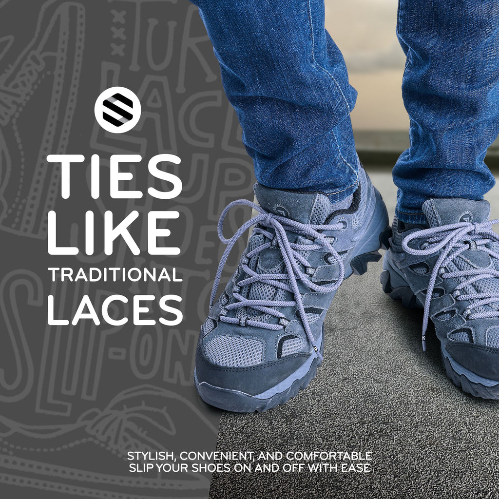 Light Grey Round Elastic Stretch Shoelaces