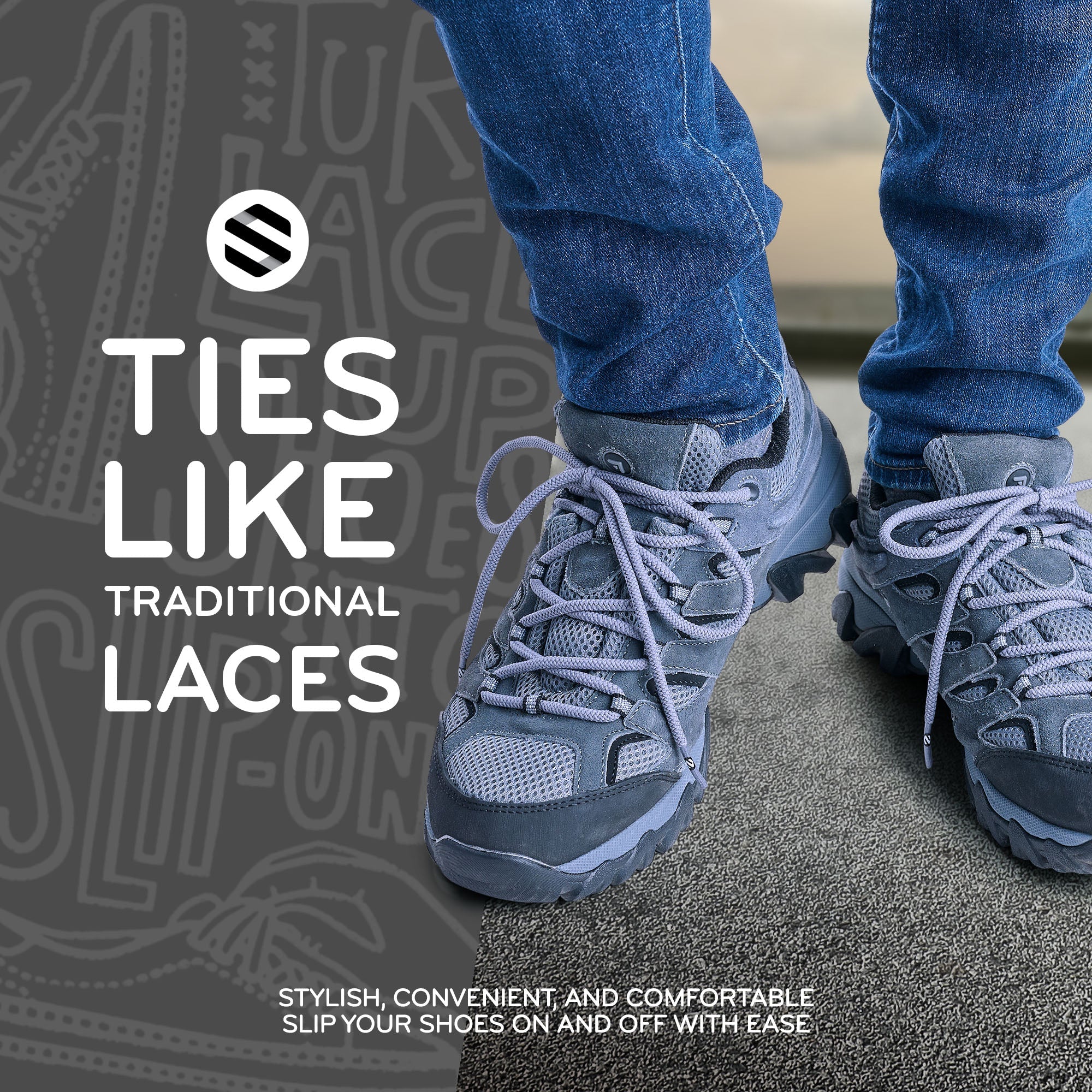 Light Grey Round Elastic Stretch Shoelaces