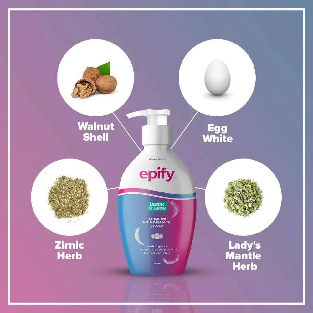 Epify Hair Removal Cream 250 ml (Pack of 6)