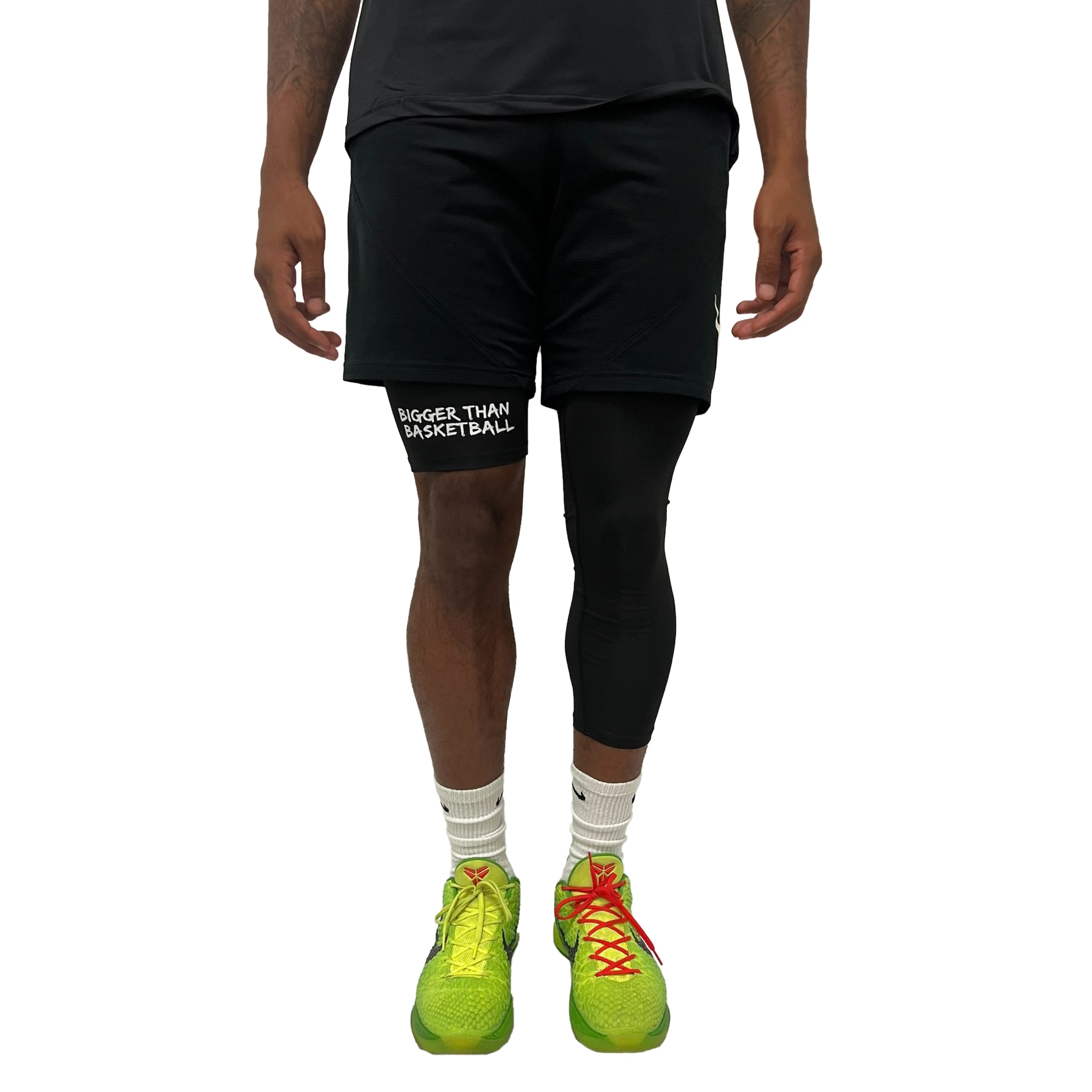 Single-Leg Compression Tights - Left - Black